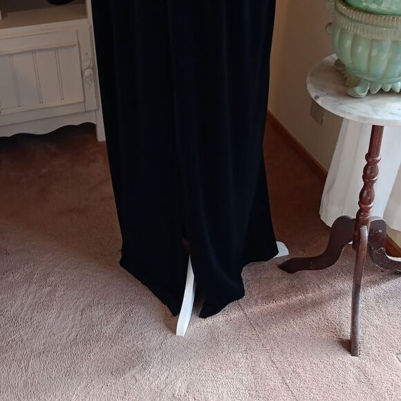 Charter Club Velvet Embroidered Evening  Dress. Velvet. Maxi. Black Tie - Picture 8 of 13